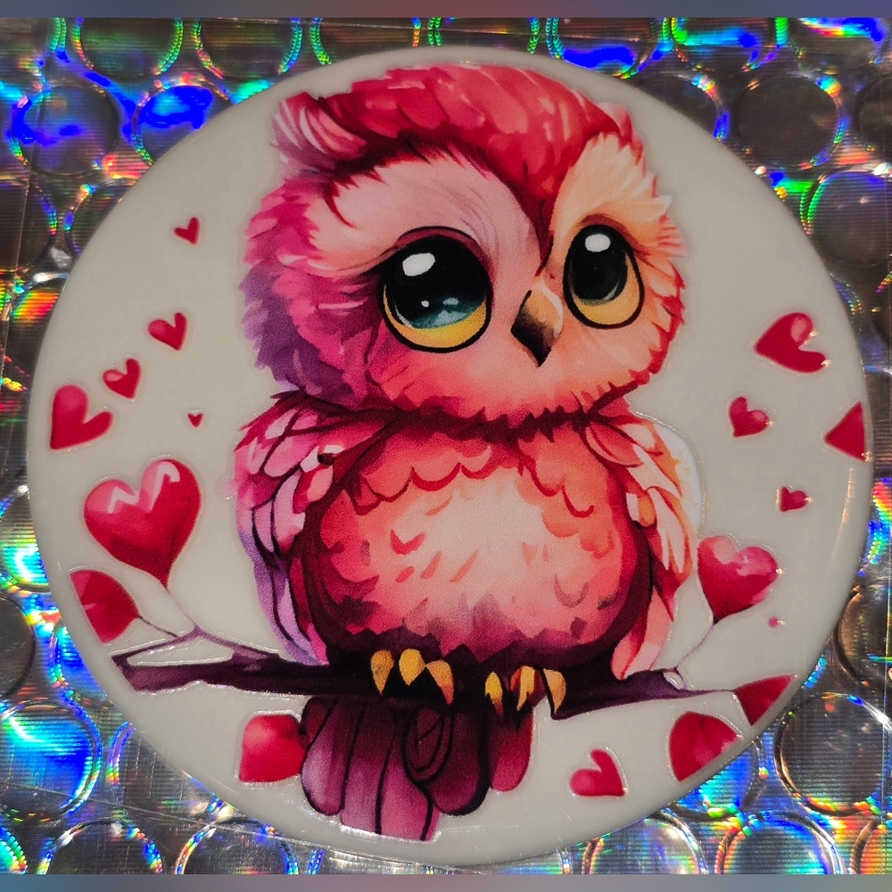 Cute Owl Custom Christmas Ornament with Real Pearl #1040